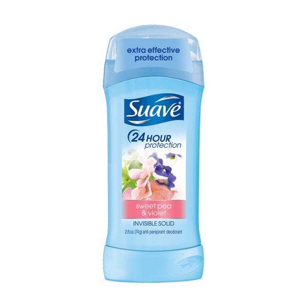 Suave Sweet Pea & Violet Invisible Solid Deodorant, 2.6 oz