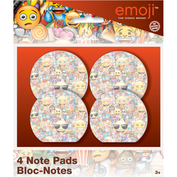 Emoji Shaped Notepads, 4ct