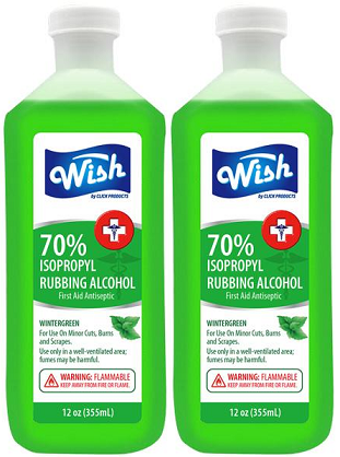 70% Wintergreen Isopropyl Rubbing Alcohol, 12 oz. (Pack of 2)