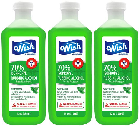 70% Wintergreen Isopropyl Rubbing Alcohol, 12 oz. (Pack of 3)