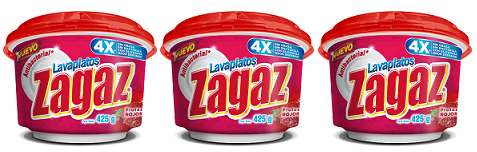 Antibacterial Lavaplatos Zagaz Frutos Rojos, 425g (Pack of 3)