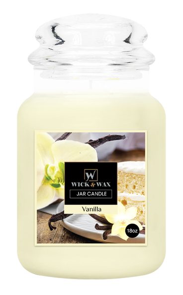 Wick & Wax Vanilla Original Large Jar Candle, 18oz.