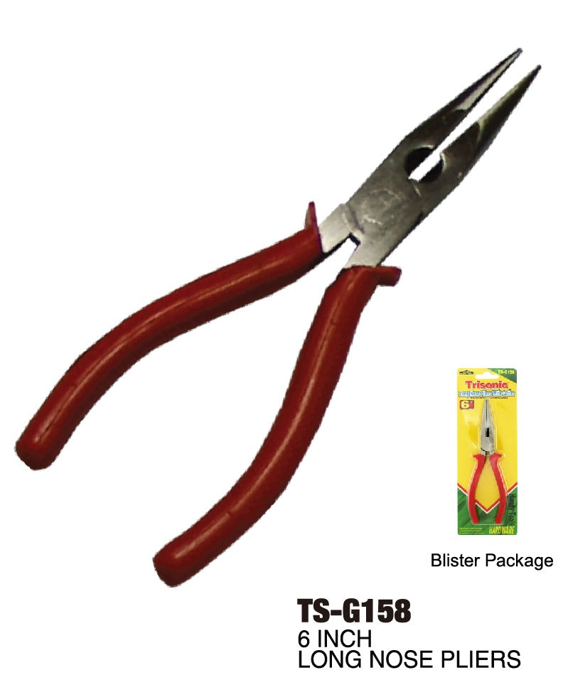 6" Long Nose Pliers With Cutter