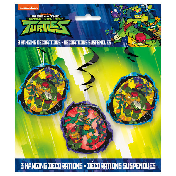 Rise of the TMNT Hanging Swirl Decorations, 26", 3ct
