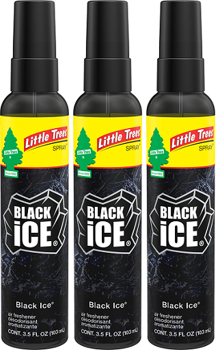 Little Trees Black Ice Scent Spray, 3.5 oz (Pack of 3)