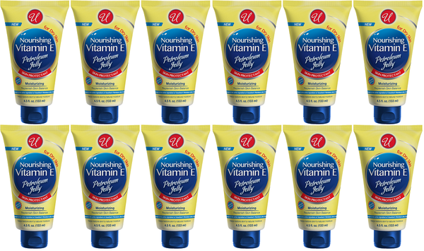 Nourishing Vitamin E Petroleum Jelly For Dry Skin, 4.5 fl oz. (Pack of 12)