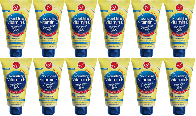 Nourishing Vitamin E Petroleum Jelly For Dry Skin, 4.5 fl oz. (Pack of 12)
