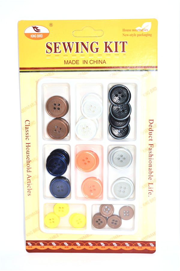 Assorted Colors & Sizes Buttons Sewing Kit