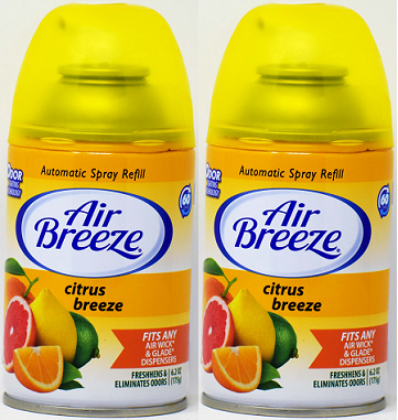 Glade/Air Wick Citrus Breeze Automatic Spray Refill, 6.2 oz (Pack of 2)