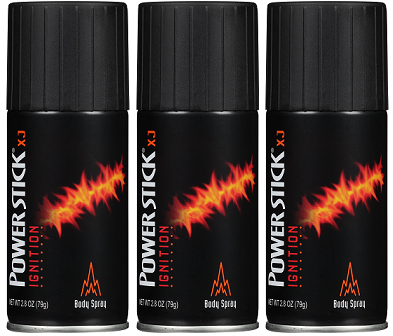 PowerStick Ignition Body Spray, 2.8 oz (Pack of 3)