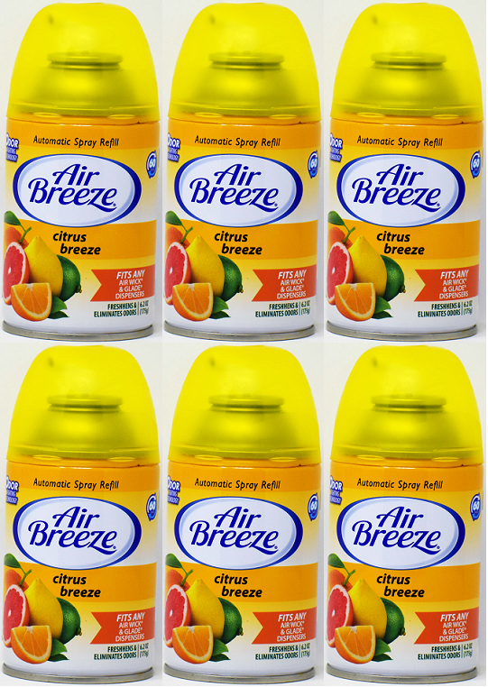 Glade/Air Wick Citrus Breeze Automatic Spray Refill, 6.2 oz (Pack of 6)