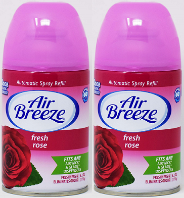 Glade/Air Wick Fresh Rose Automatic Spray Refill, 6.2 oz (Pack of 2)