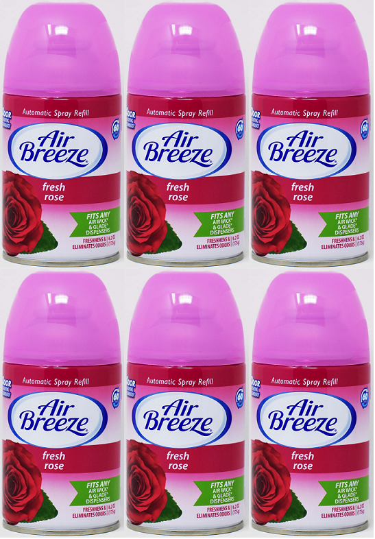 Glade/Air Wick Fresh Rose Automatic Spray Refill, 6.2 oz (Pack of 6)