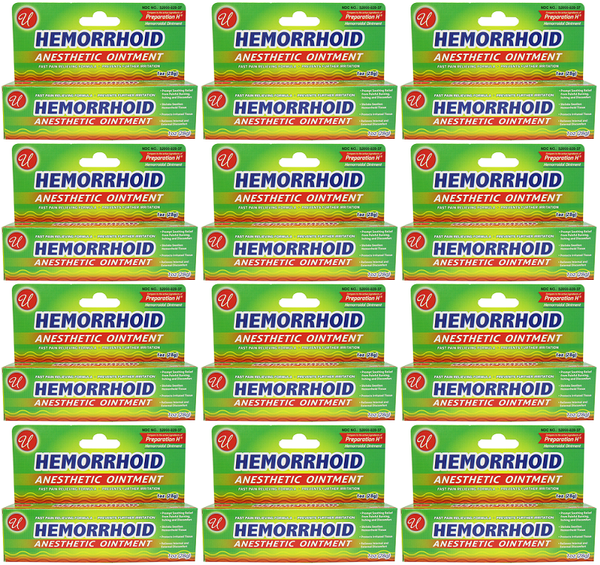 Hemorrhoid Anesthetic Ointment, 1 oz. (Pack of 12)