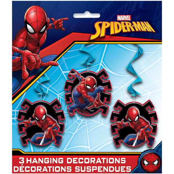 Spider-Man Hanging Swirl Decorations, 26", 3ct