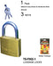 Maximum Security Luggage Brass Lock With Keys