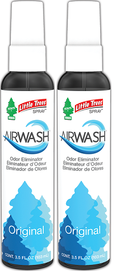 Little Trees AirWash Original Odor Eliminator Air Freshener, 3.5 oz (Pack of 2)