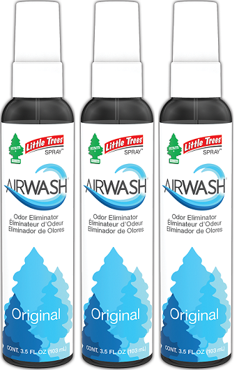 Little Trees AirWash Original Odor Eliminator Air Freshener, 3.5 oz (Pack of 3)