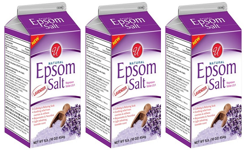 Lavender Natural Epsom Salt, 1 lb (Pack of 3)