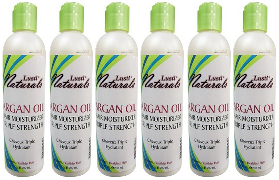 Lusti Argan Oil Hair Moisturizer Triple Strength, 8 fl oz. (Pack of 6)