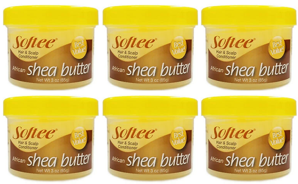 Softee African Shea Butter Hair & Scalp Conditioner, 3 oz. (Pack of 6)