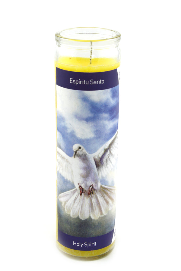 Holy Spirit - 8" Tall Religious Prayer Candle, 10oz
