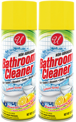 Bathroom Cleaner Powerful Foaming Action - Lemon Scent, 13 oz. (Pack of 2)