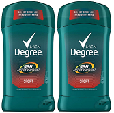 Degree Men 48 Hour Antiperspirant Sport Deodorant Stick, 2.7 oz (Pack of 2)