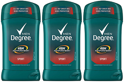 Degree Men 48 Hour Antiperspirant Sport Deodorant Stick, 2.7 oz (Pack of 3)