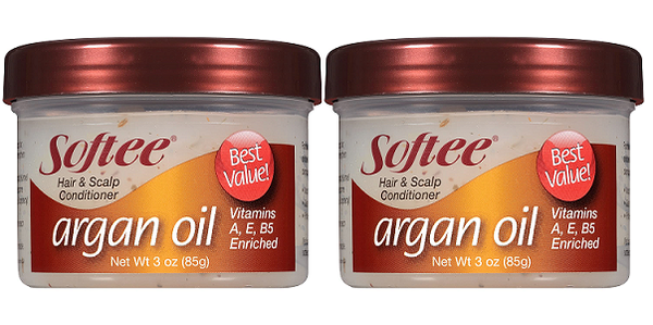 Softee Argan Oil Hair & Scalp Conditioner, 3 oz. (Pack of 2)