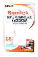 Triple Network Jack 8 Conductor RJ-45