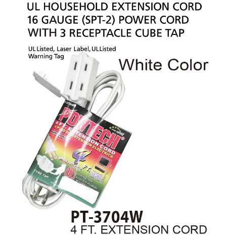 Extension Cord, 4 ft.
