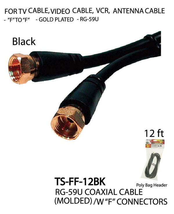 RG-59U Coaxial Cable, 12 ft.