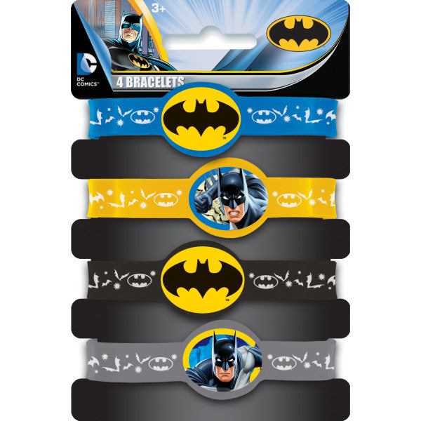 Batman Stretchy Bracelets, 4ct