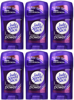Lady Speed Stick Wild Freesia Invisible Dry Power Deodorant, 1.4 oz (Pack of 6)
