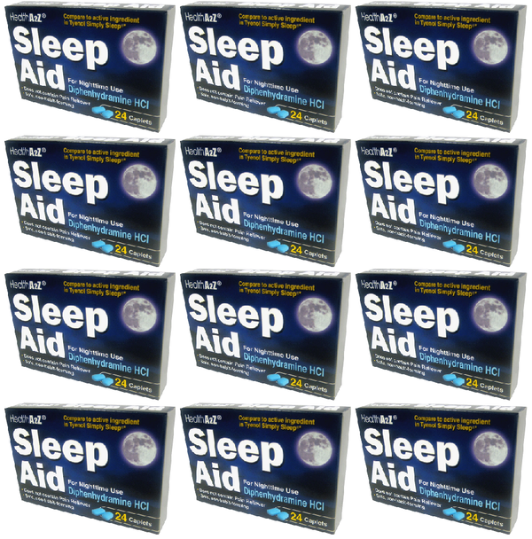 Health A2Z Sleep Aid For Nighttime Use, 24 Caplets (Pack of 12)