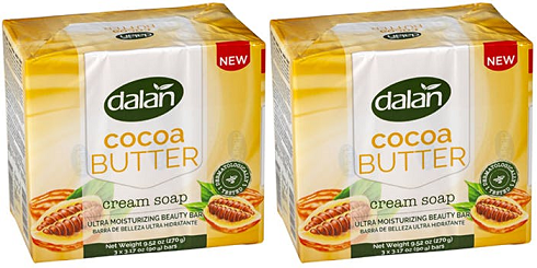 Dalan Cocoa Butter Cream Bar Soap, 3 Pack (Pack of 2)