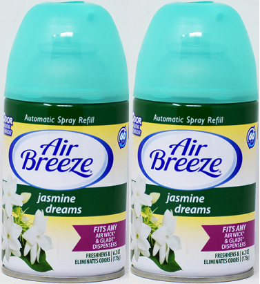 Glade/Air Wick Jasmine Dreams Automatic Spray Refill, 6.2 oz (Pack of 2)