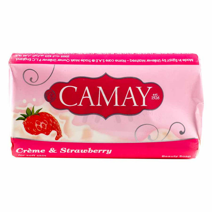 Camay Creme & Strawberry Beauty Bar Soap, 80gm