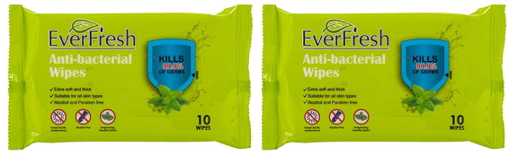 EverFresh Antibacterial Wipes, 30 Wipes ( Set of 3) (Pack of 2)