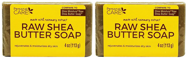 Raw Shea Butter Soap (Compare to Shea Moisture Raw), 4 oz (Pack of 2)