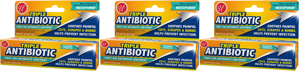 Triple Antibiotic Original Strength First Aid Antibiotic Ointment, 0.5 oz. (Pack of 3)