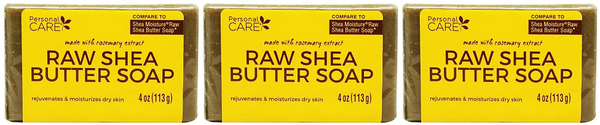 Raw Shea Butter Soap (Compare to Shea Moisture Raw), 4 oz (Pack of 3)