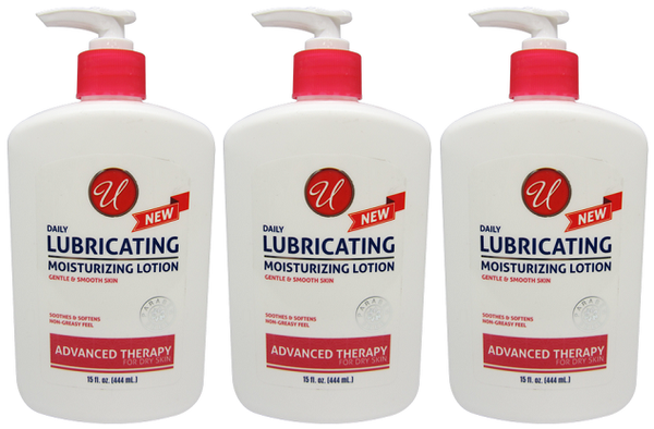 Daily Lubricating Lotion Advanced Therapy for Dry Skin, 15 fl oz. (Pack of 3)