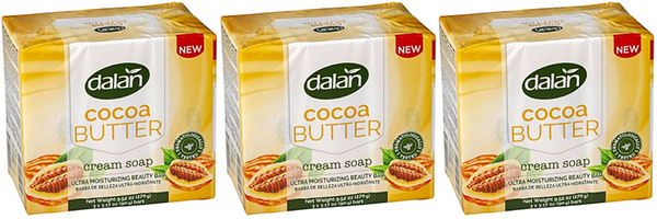 Dalan Cocoa Butter Cream Bar Soap, 3 Pack (Pack of 3)