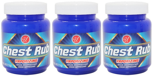 Chest Rub Vaporizing, 0.4 oz (Pack of 3)