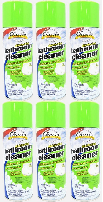 Chase's Home Value Disinfecting Bathroom Cleaner, 6 oz. (Pack of 6)