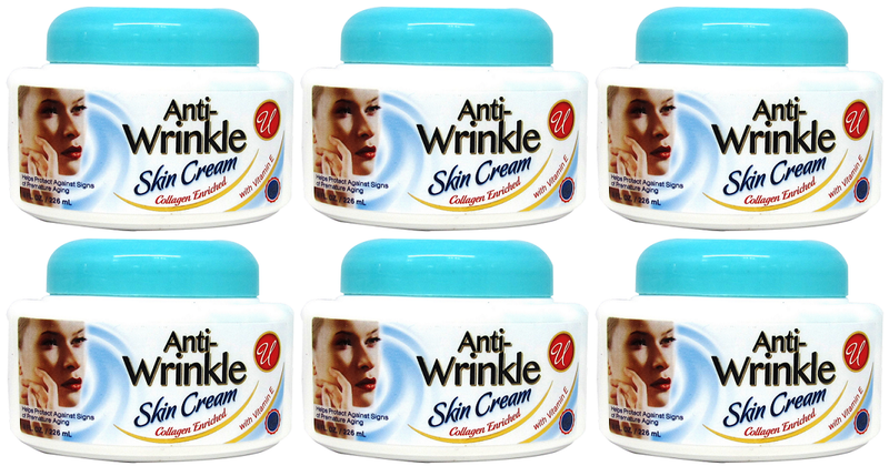Anti-Wrinkle Skin Cream with Vitamin E, 8 fl oz. (Pack of 6)