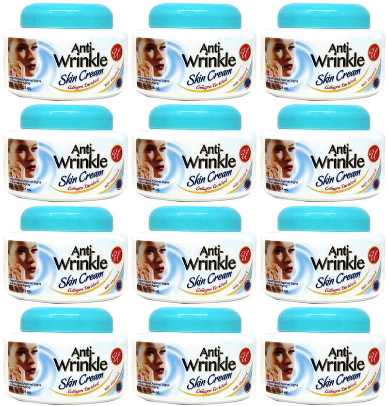Anti-Wrinkle Skin Cream with Vitamin E, 8 fl oz. (Pack of 12)