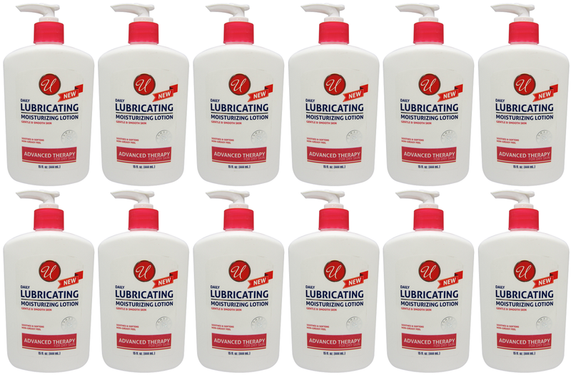 Daily Lubricating Lotion Advanced Therapy for Dry Skin, 15 fl oz. (Pack of 12)